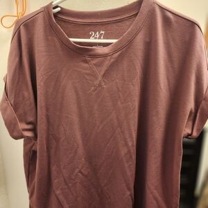 247 Women's Short Sleeve Tee in Dusty Mauve